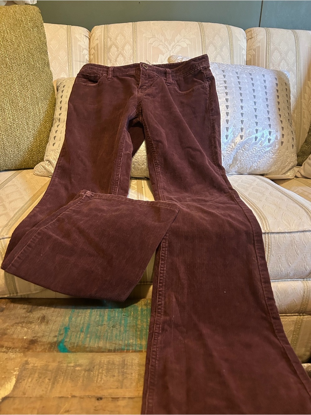 American Eagle Outfitters Chocolate Brown Corduroy flares - Picture 3 of 4